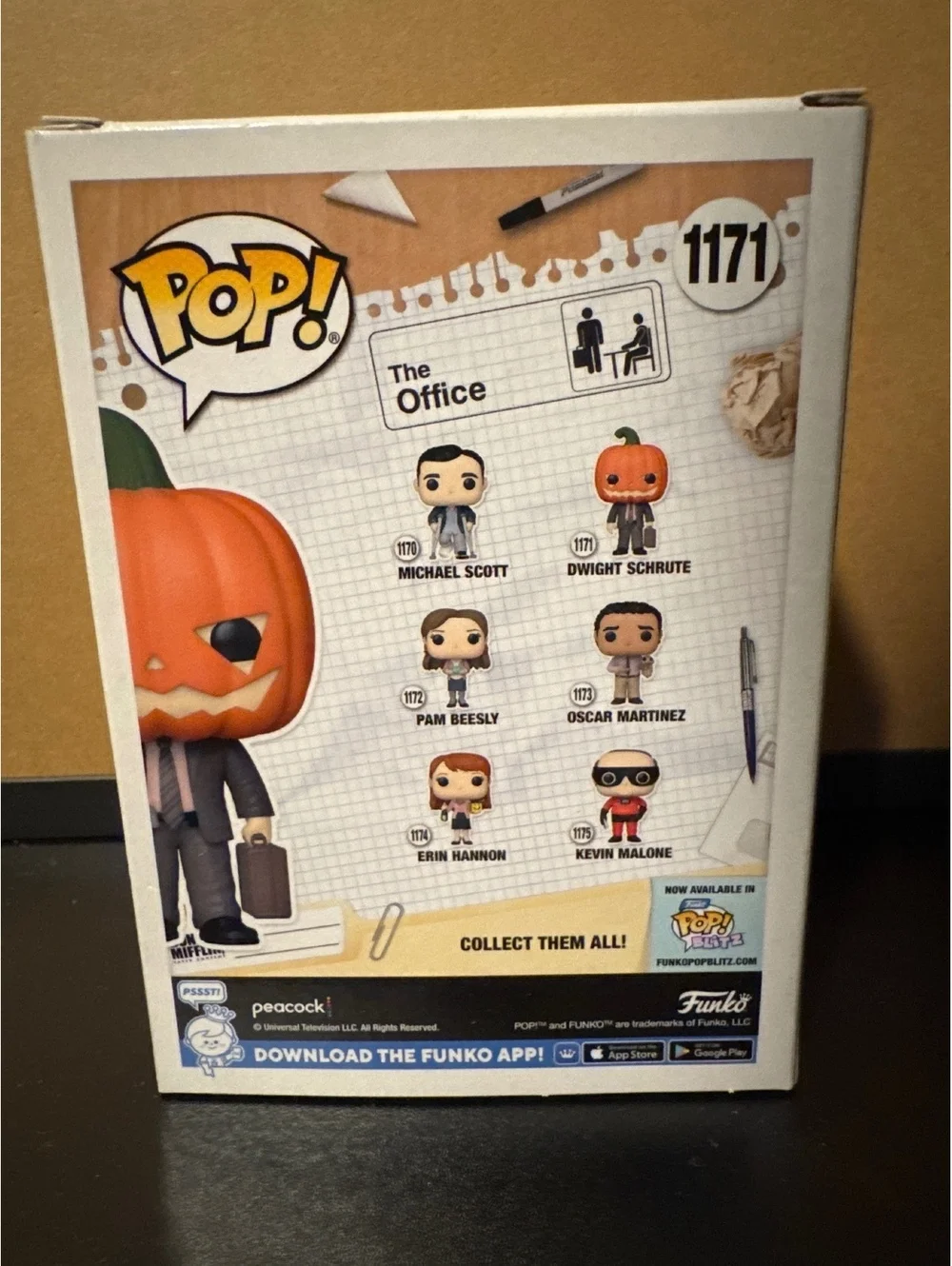 Funko Pop! The Office Dwight Schrute Pumpkin Head Vinyl Figure #1171